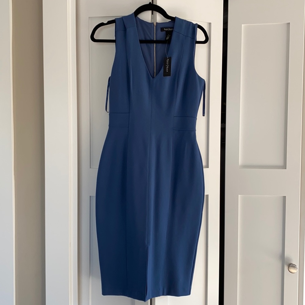 White House black market blue dress
